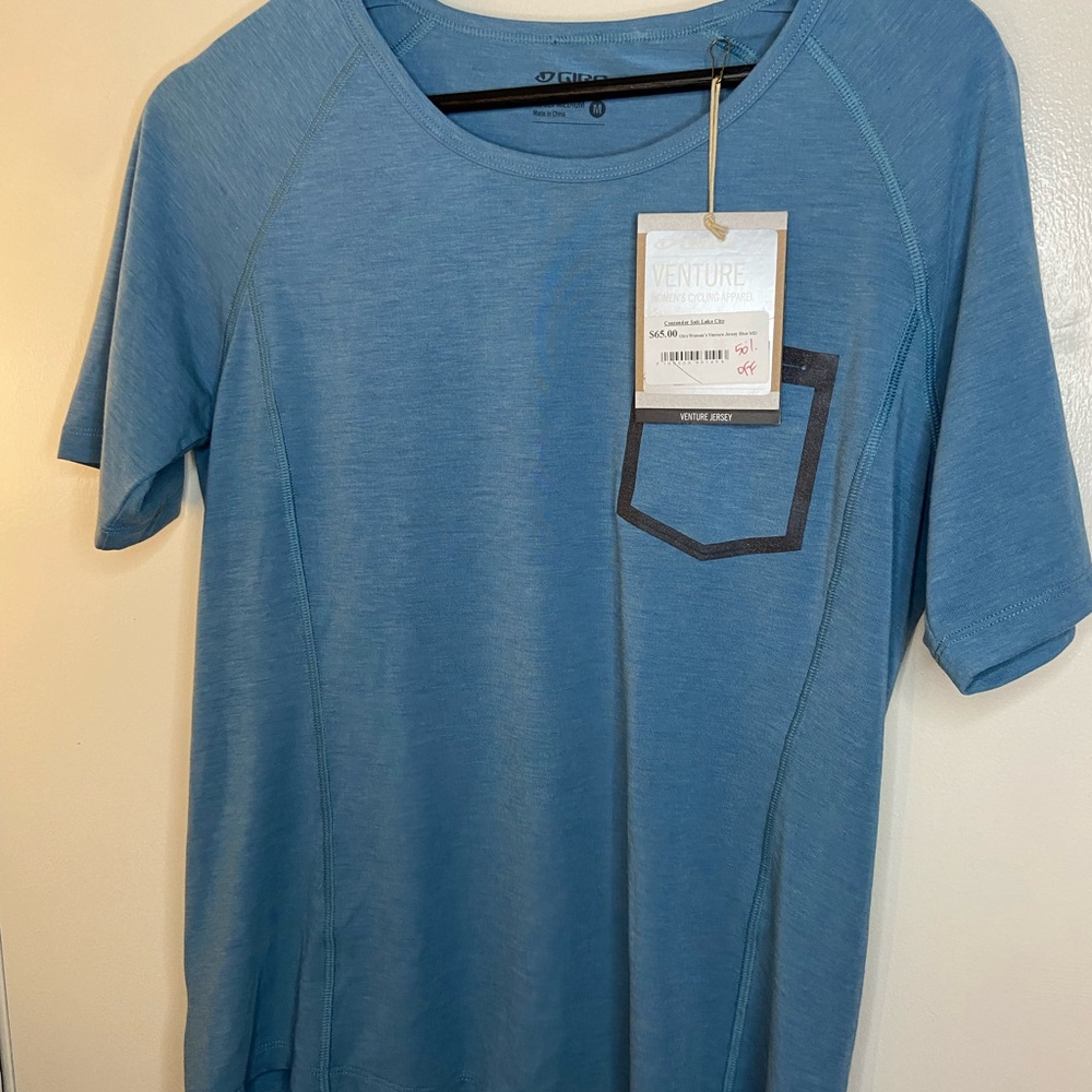 Sky Blue Short Sleeve Tee with Crew Neck
